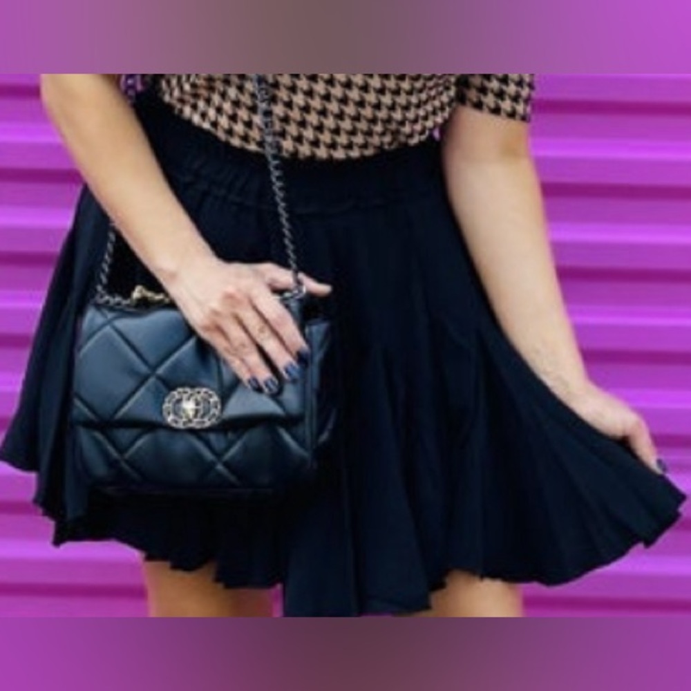 ⭐️NWT - ODDY - Black Solid Woven Mini Skirt -- Womens Size 3X